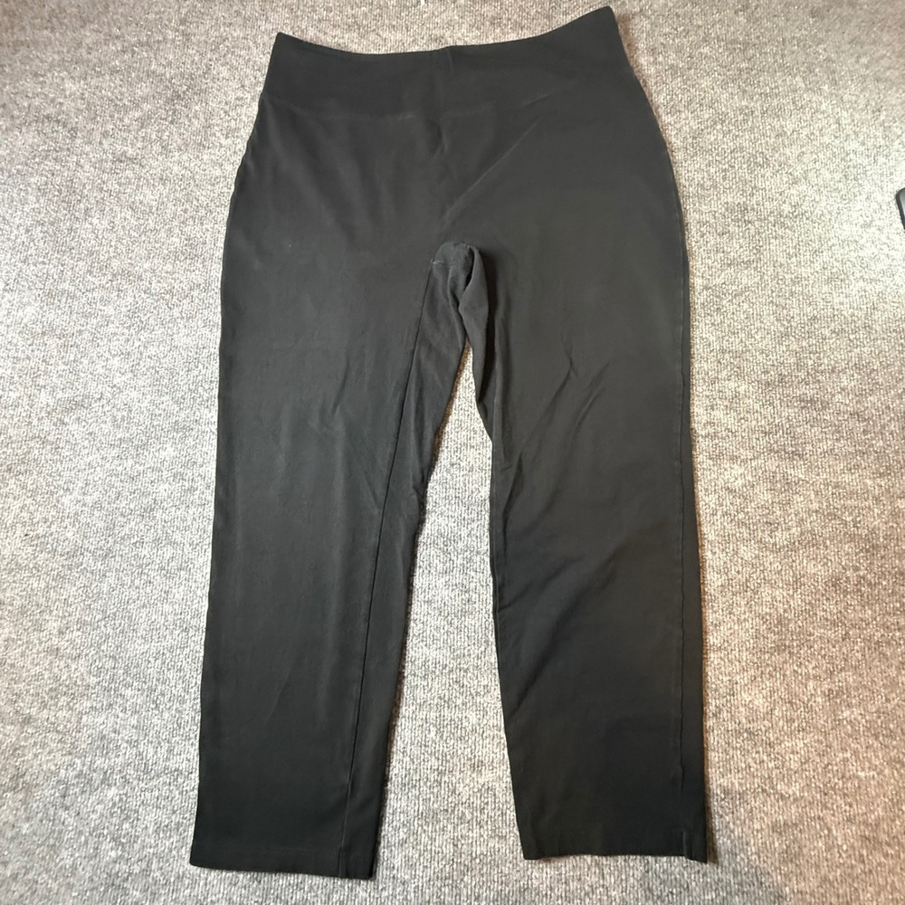 Women with Control Renee Greenstein Black Pull On Straight Leg Pants Size LP